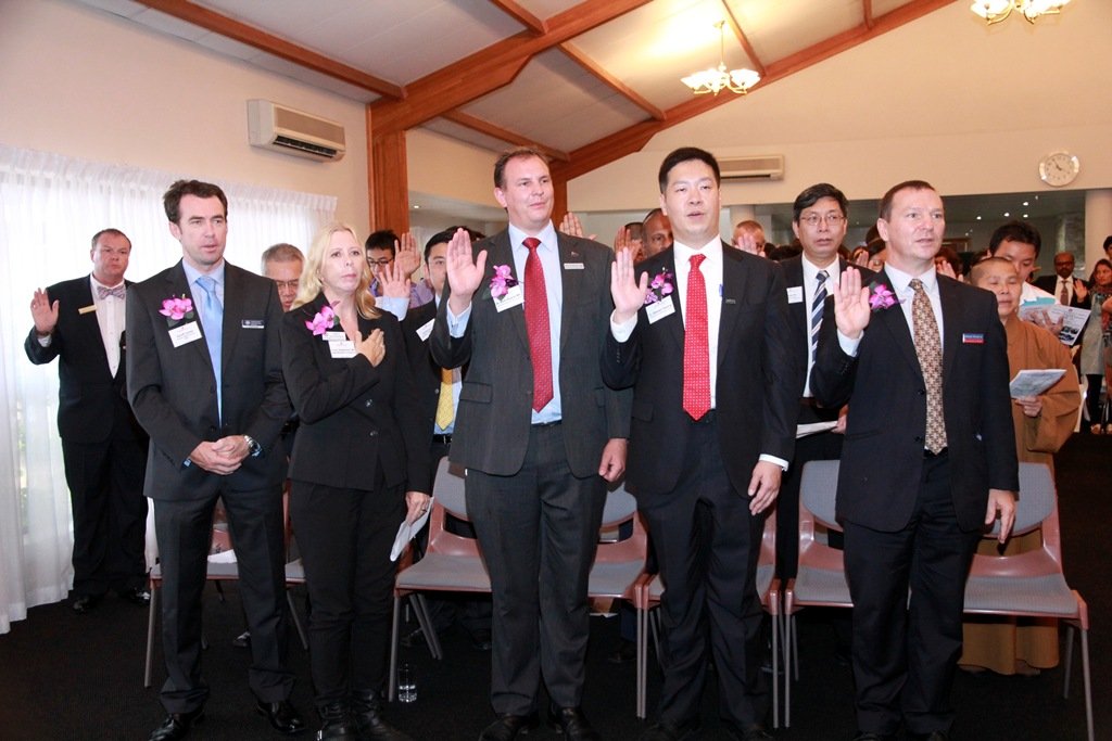 Citizenship ceremony scene