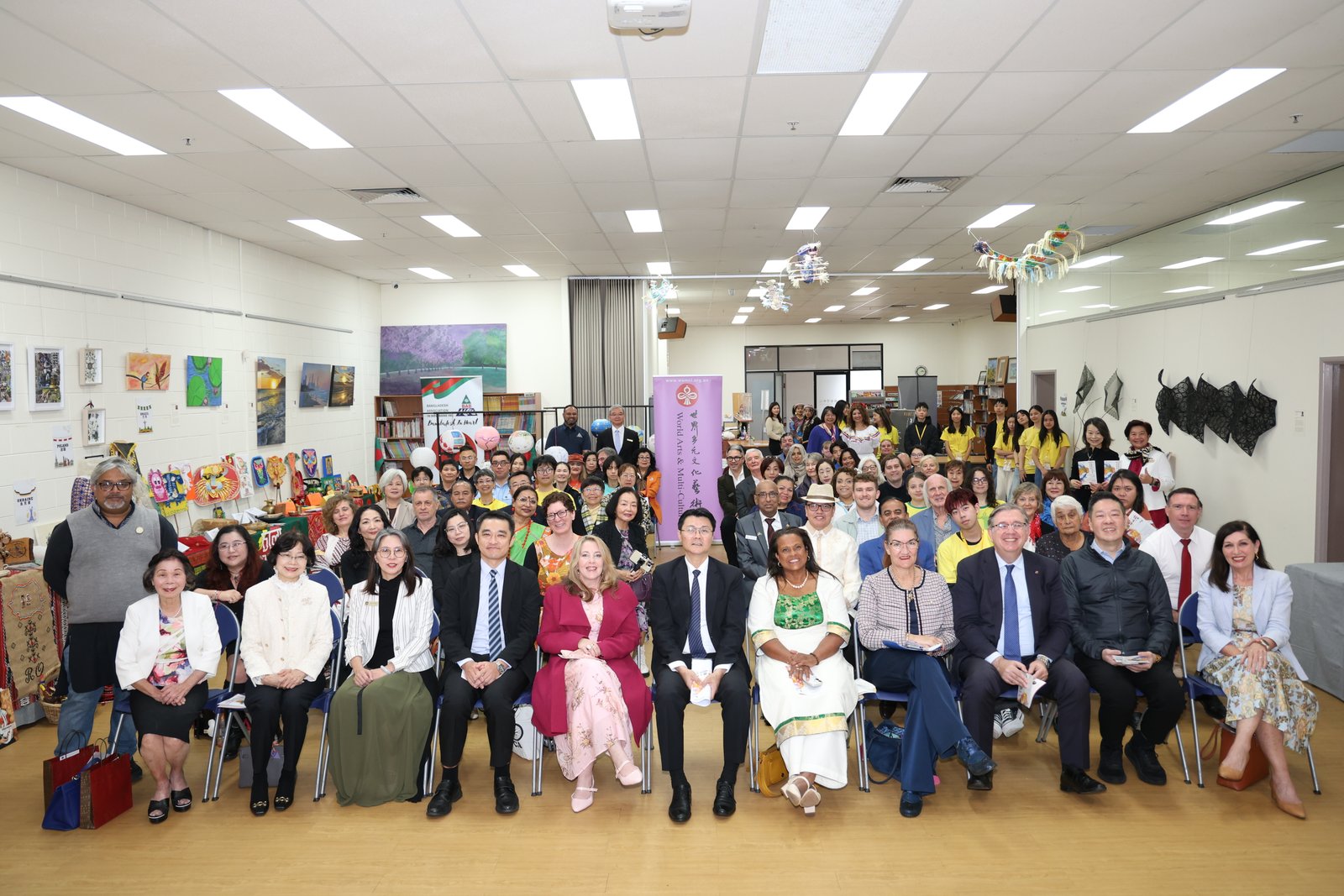 cultural exchange and stories arts exhibition group photo